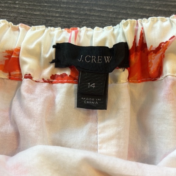 J Crew Pleated Midi Skirt in Flamingo Print size 14 - Picture 5 of 8